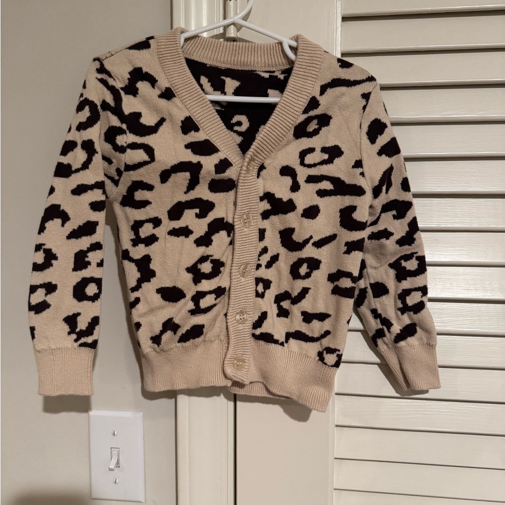 Leopard Print toddler Cardigan